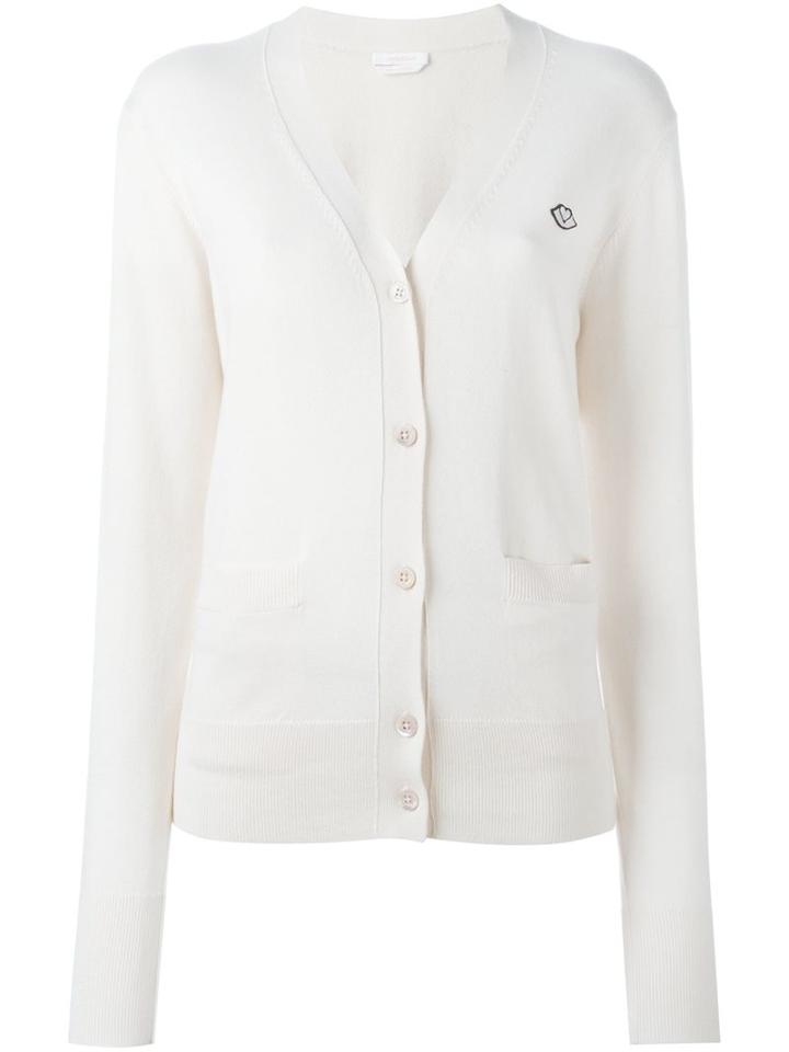 See By Chloé V-neck Cardigan, Women's, Size: Medium, Nude/neutrals, Cotton/wool