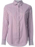 Brunello Cucinelli Striped Shirt, Women's, Size: Large, Red, Cotton/polyamide/spandex/elastane