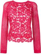 Marco De Vincenzo Lace Front Knit Top
