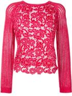 Marco De Vincenzo Lace Front Knit Top