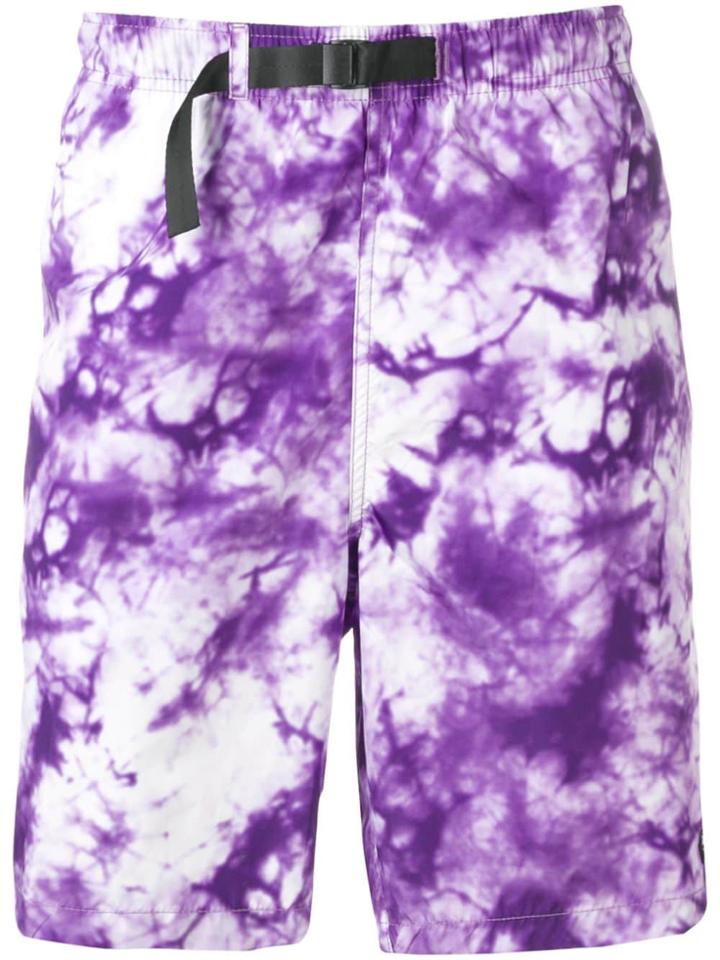 Stussy Tie-dye Print Shorts - Purple