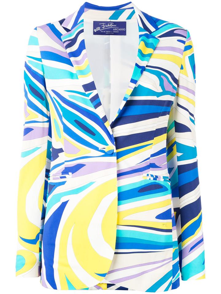 Emilio Pucci Printed Blazer - Blue