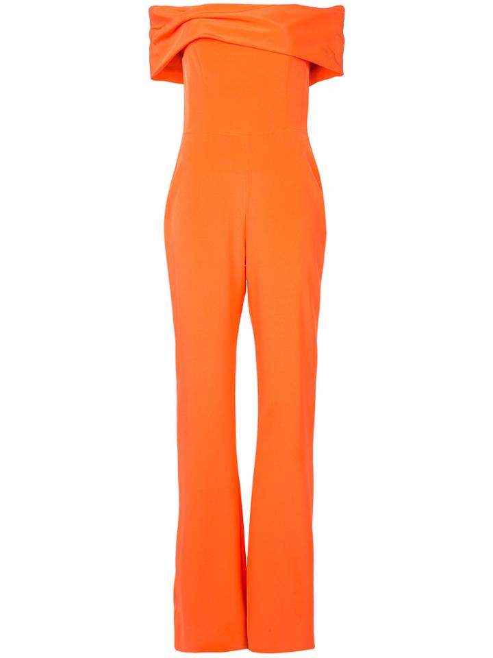 Christian Siriano Off-the-shoulder Jumpsuit - Yellow & Orange