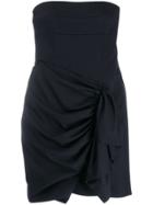 Alexandre Vauthier Gathered Draped Front Dress - Blue