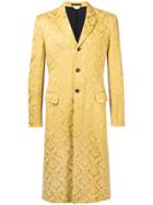 Comme Des Garçons Vintage Floral Jacquard Coat - Yellow & Orange