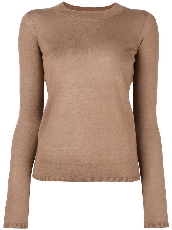 Joseph Fine Knit Jumper, Women's, Size: Xl, Brown, Silk/cashmere