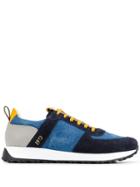 Doucal's Contrast Lace-up Sneakers - Blue