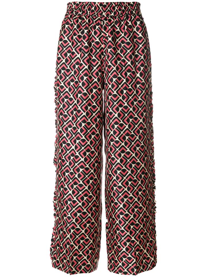 La Doublej Domino Rosa Ruffle Trousers - Black