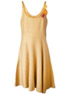 Moschino Vintage Flower Detail Dress, Women's, Size: 48, Nude/neutrals