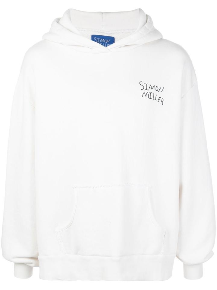 Simon Miller Oversized Embroidered Logo Hoodie - Neutrals