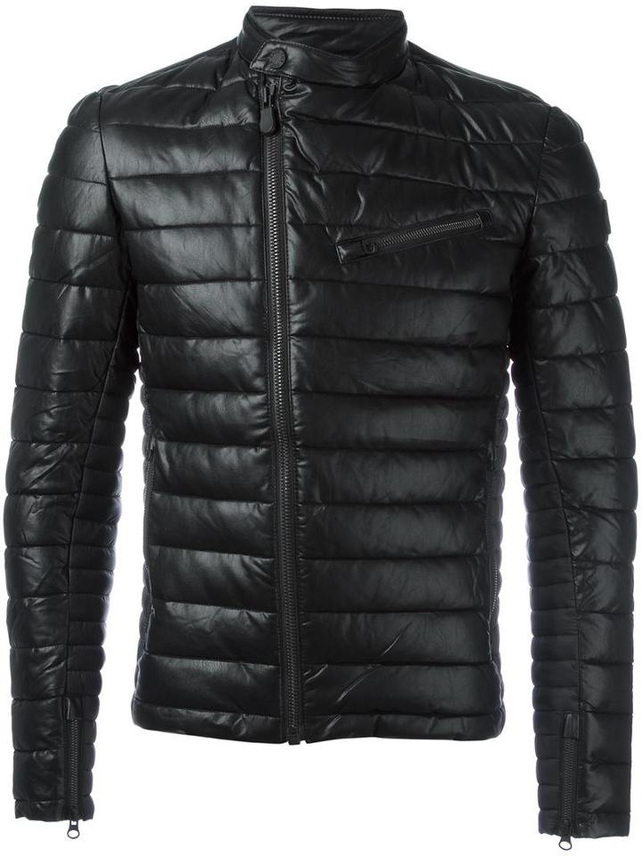 Save The Duck Mandarin Neck Padded Jacket, Men's, Size: Large, Black, Nylon/polyester/polyurethane/viscose