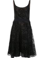 Marchesa Notte Flared Dress - Black