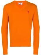Ami Paris V Neck Sweater - Yellow