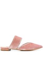 Casadei Textured Stud Detail Slippers - Pink