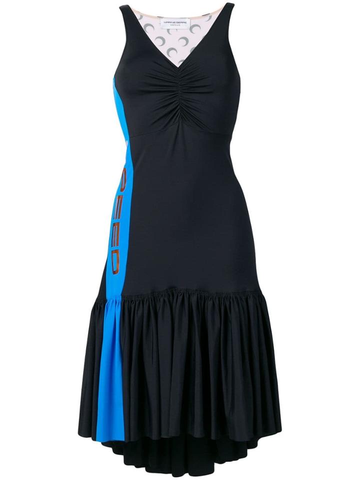 Marine Serre Speed Ruched Dress - Black