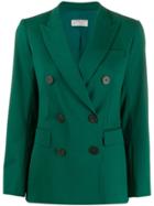 Alberto Biani Slim-fit Double-breasted Blazer - Green