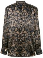 Billionaire Paisley Print Shirt - Black
