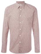 Ps By Paul Smith Micro Heart Print Shirt, Men's, Size: Medium, Red, Cotton
