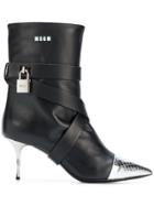 Msgm High Heel Ankle Boots - Black