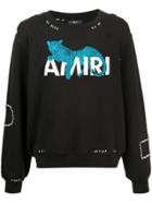 Amiri Leopard Logo Sweater - Black