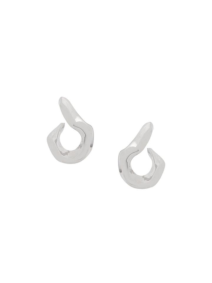 Annelise Michelson Pierced Chain Earrings - Silver