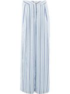 Thierry Colson Striped Wide-leg Trousers - Blue