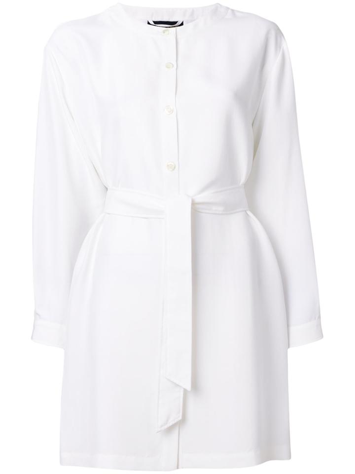 Vanessa Seward Belted Shirt Dress - White