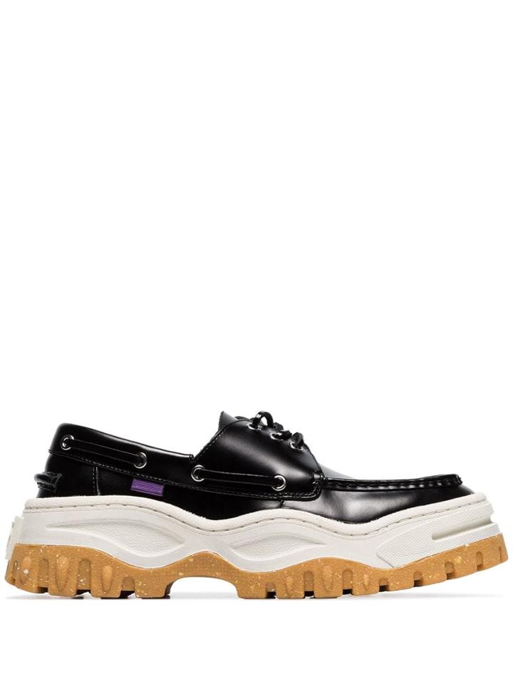 Eytys Black Mykonos Leather Low Top Sneakers