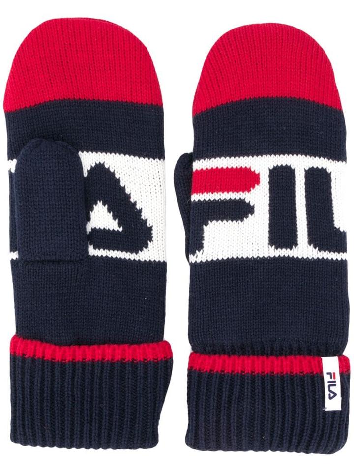 Fila Contrast Logo Gloves - Blue