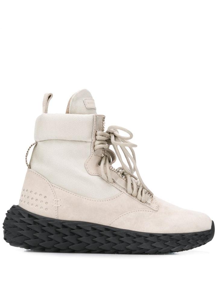 Giuseppe Zanotti Urchin Combat Boots - Neutrals