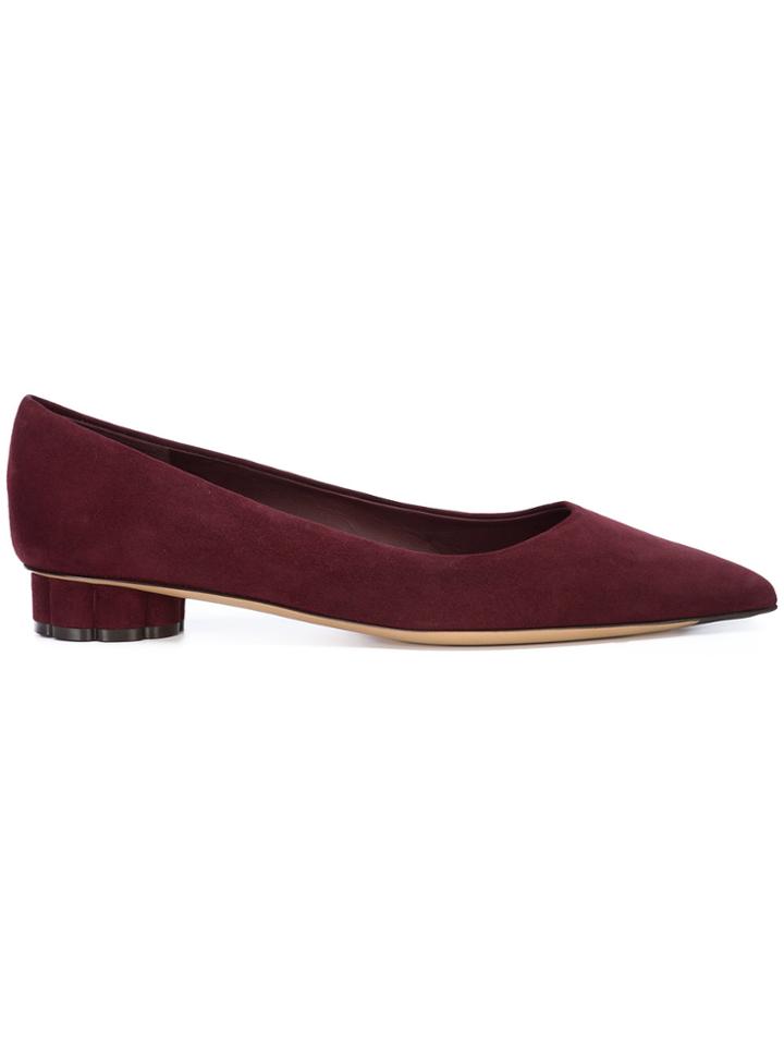 Salvatore Ferragamo Classic Pointed Ballerina Shoes - Red