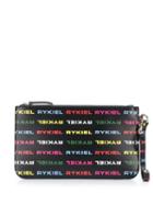 Sonia Rykiel All-over Logo Clutch - Black