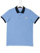 Moncler Kids Logo Polo Shirt - Blue