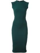 Rick Owens 'dovima' Dress, Women's, Size: 46, Green, Cotton/spandex/elastane/viscose