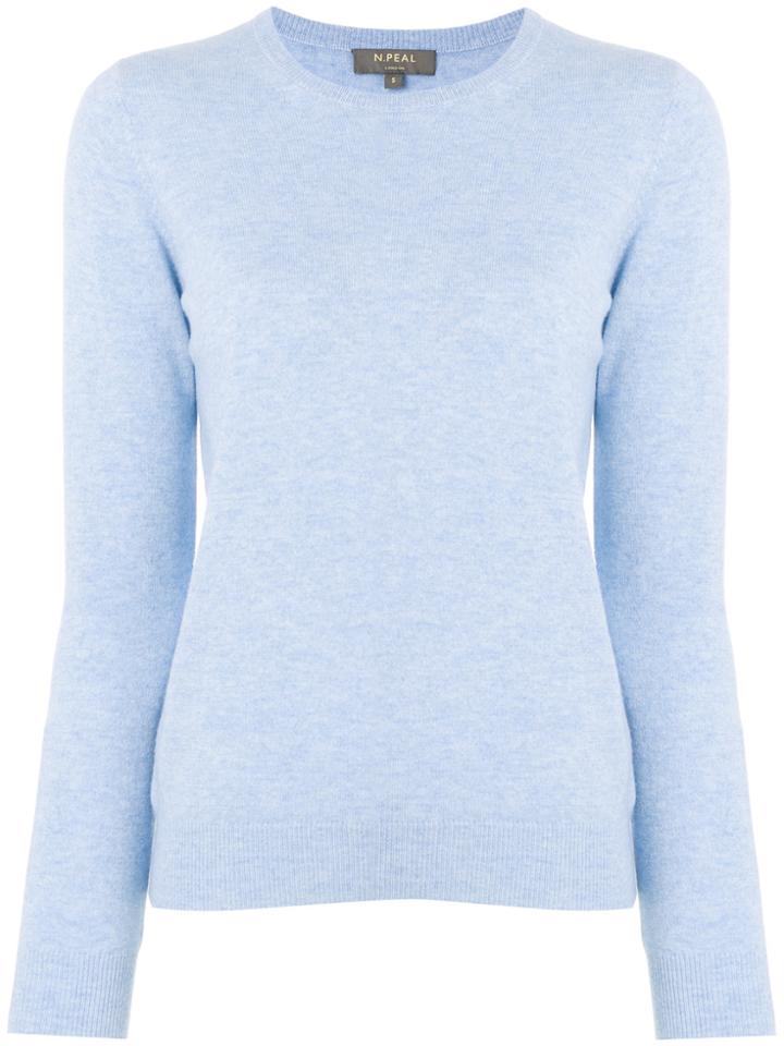 N.peal Crew Neck Cashmere Sweater - Blue
