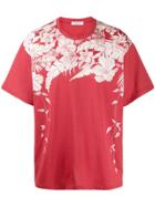 Valentino Floral Print T-shirt - Red