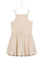 Stella Mccartney Kids - Gathered Waist Dress - Kids - Cotton/polyester/spandex/elastane - 14 Yrs, Girl's, Nude/neutrals