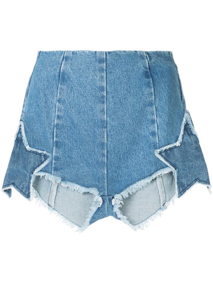 Pony Stone Starz Patch Denim Shorts - Blue
