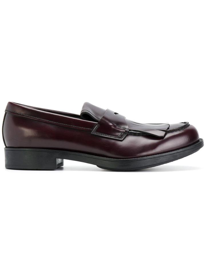 Prada Chunky Fringed Loafers - Pink