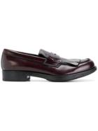 Prada Chunky Fringed Loafers - Pink