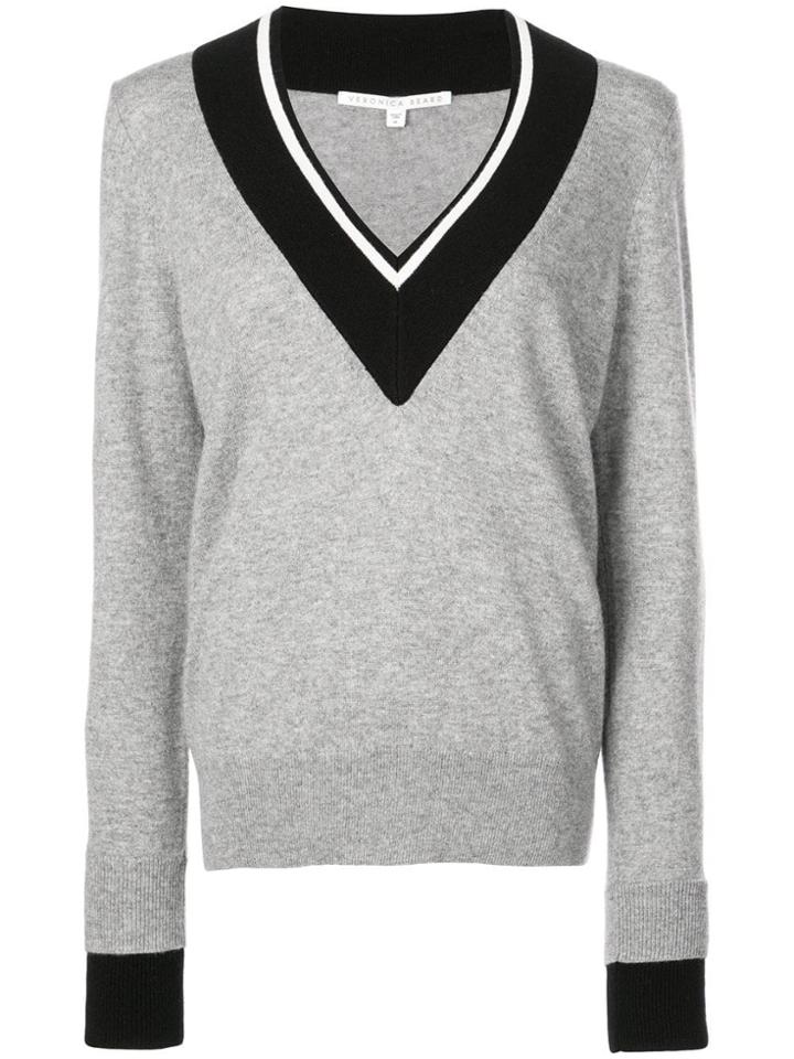 Veronica Beard V-neck Jumper - Grey