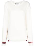 Roqa Stripe Detail Sweater - White