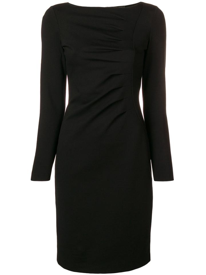 Giorgio Armani Gathered Detail Dress - Black