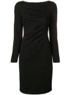 Giorgio Armani Gathered Detail Dress - Black