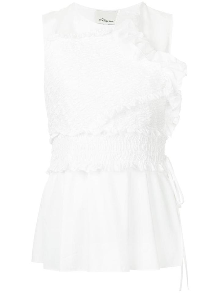 3.1 Phillip Lim Ruffle Detail Tank Top - White