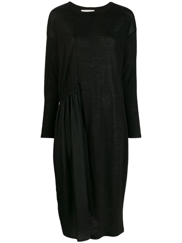 Zucca Asymmetric Loose-fit Dress - Black
