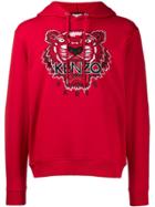 Kenzo Logo Hooded Sweatshirt - Red
