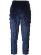A.f.vandevorst 'parent' Tapered Trousers, Women's, Size: 42, Blue, Cotton/viscose/metallic Fibre