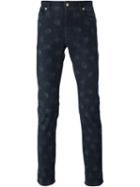 Versace Medusa Skinny Jeans, Men's, Size: 30, Blue, Cotton/spandex/elastane/polyester