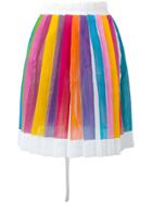 Io Ivana Omazic Rainbow Striped Pleat Skirt - Multicolour